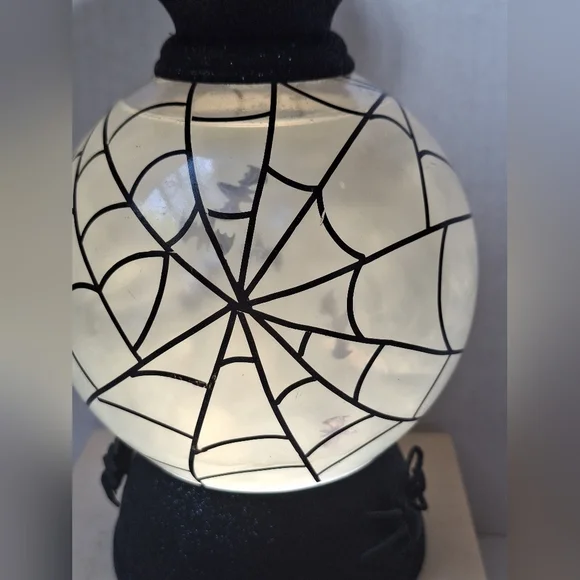 Bath & Body Works SpiderWeb Bats Globe Pedestal Candle Holder Halloween2020 - Picture 5 of 6